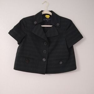 Anne Klein black short sleeve blazer